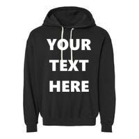 Custom Personalized Text Family Matching Garment-Dyed Fleece Hoodie