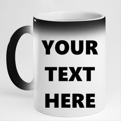 Custom Personalized Text Family Matching 11oz Black Color Changing Mug