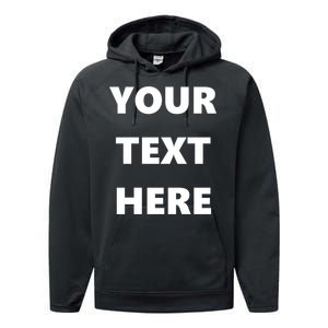 Custom Personalized Text Family Matching Performance Fleece Hoodie