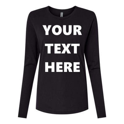 Custom Personalized Text Family Matching Womens Cotton Relaxed Long Sleeve T-Shirt