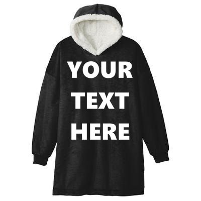 Custom Personalized Text Family Matching Hooded Wearable Blanket