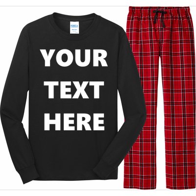 Custom Personalized Text Family Matching Long Sleeve Pajama Set