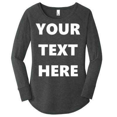 Custom Personalized Text Family Matching Women's Perfect Tri Tunic Long Sleeve Shirt