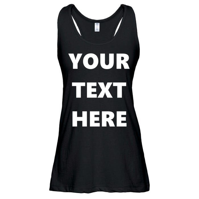 Custom Personalized Text Family Matching Ladies Essential Flowy Tank