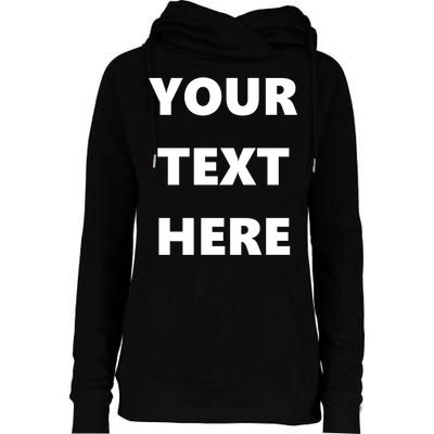 Custom Personalized Text Family Matching Womens Funnel Neck Pullover Hood