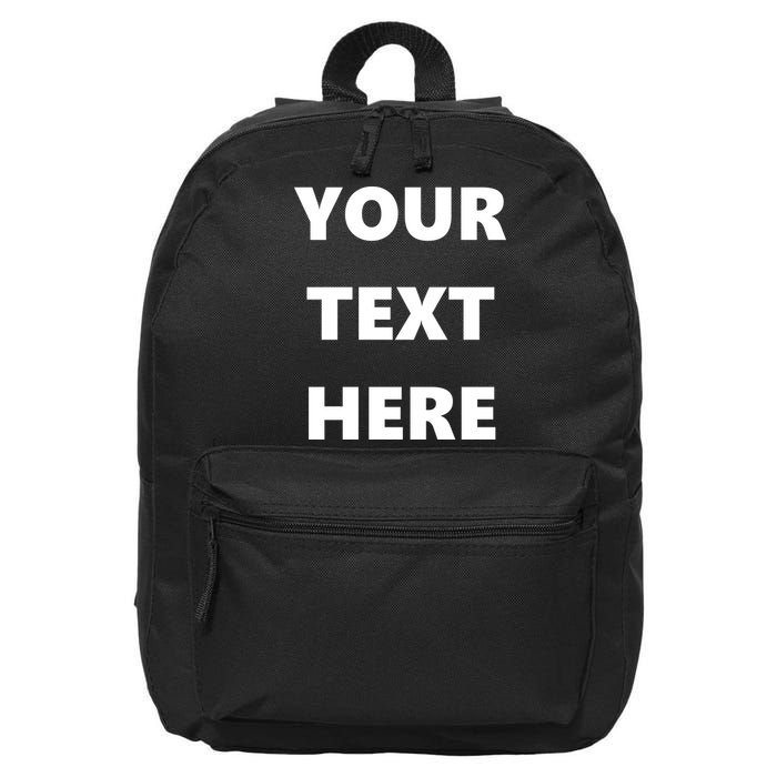 Custom Personalized Text Family Matching 16 in Basic Backpack