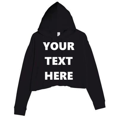 Custom Personalized Text Family Matching Crop Fleece Hoodie