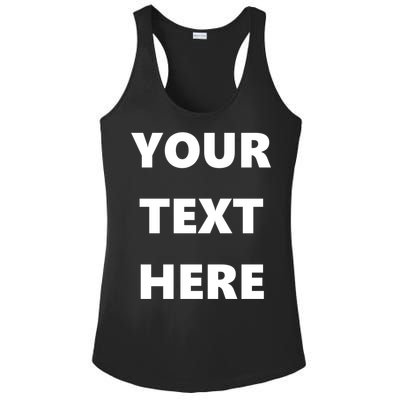 Custom Personalized Text Family Matching Ladies PosiCharge Competitor Racerback Tank