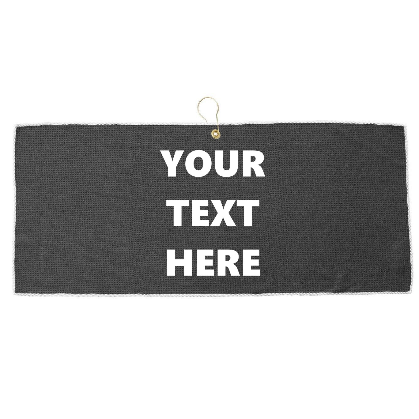 Custom Personalized Text Family Matching Large Microfiber Waffle Golf Towel