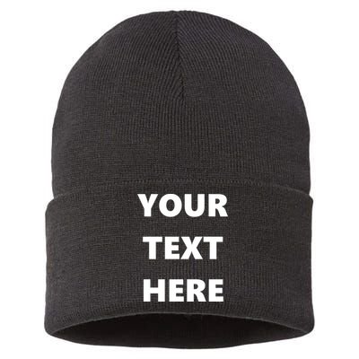 Custom Personalized Text Family Matching Sustainable Knit Beanie