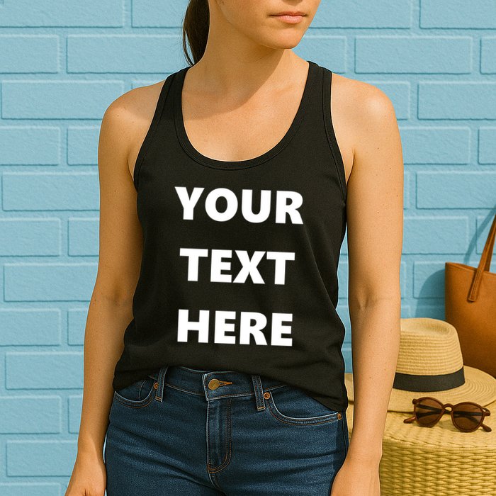 Custom Personalized Text Family Matching Womens Tank Top