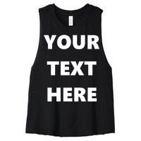 Custom Personalized Text Family Matching Women's Racerback Cropped Tank