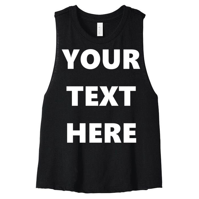 Custom Personalized Text Family Matching Women's Racerback Cropped Tank