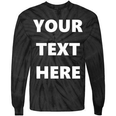 Custom Personalized Text Family Matching Tie-Dye Long Sleeve Shirt