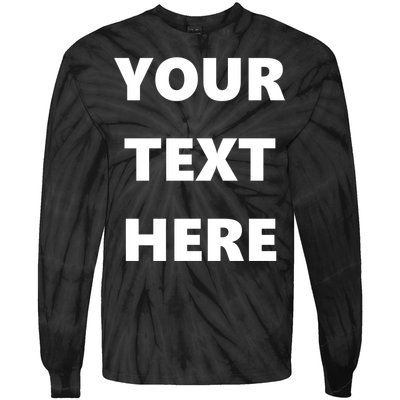 Custom Personalized Text Family Matching Tie-Dye Long Sleeve Shirt