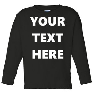 Custom Personalized Text Family Matching Toddler Long Sleeve Shirt