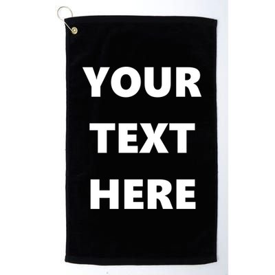 Custom Personalized Text Family Matching Platinum Collection Golf Towel