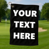 Custom Personalized Text Family Matching Golf Towel