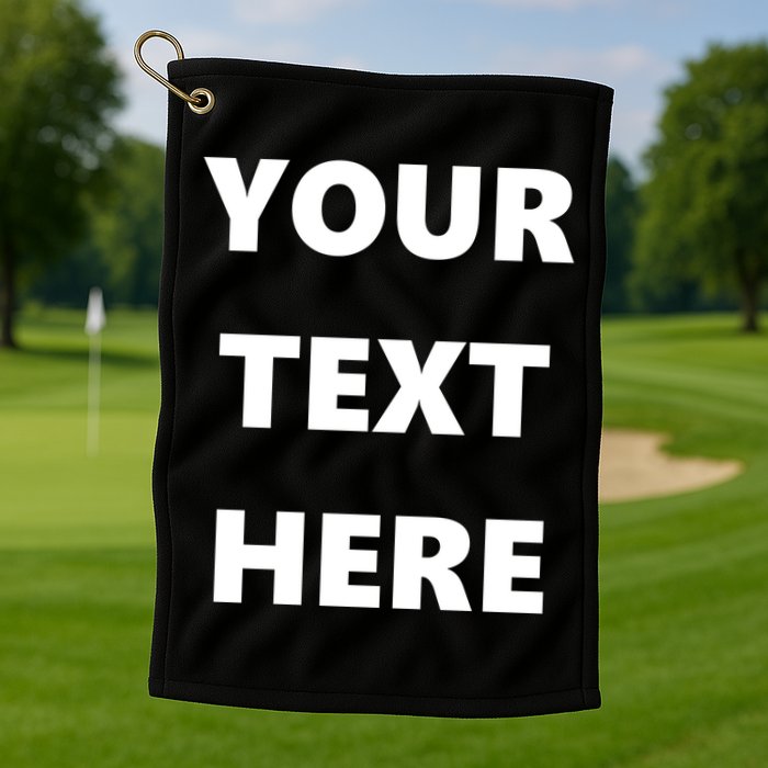 Custom Personalized Text Family Matching Golf Towel