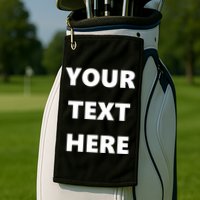 Custom Personalized Text Family Matching Golf Towel