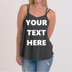 Custom Personalized Text Family Matching Women's Strappy Tank