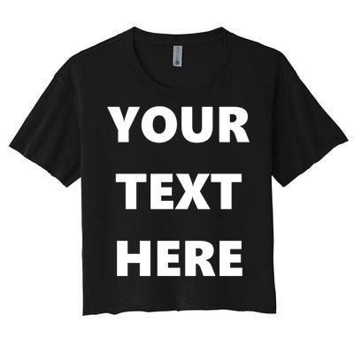 Custom Personalized Text Family Matching Women's Crop Top Tee