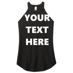 Custom Personalized Text Family Matching Women's Perfect Tri Rocker Tank