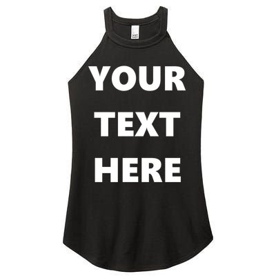 Custom Personalized Text Family Matching Women's Perfect Tri Rocker Tank