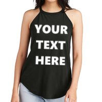 Custom Personalized Text Family Matching Women's Perfect Tri Rocker Tank