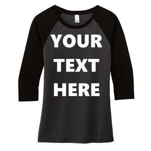 Custom Personalized Text Family Matching Women's Tri-Blend 3/4-Sleeve Raglan Shirt