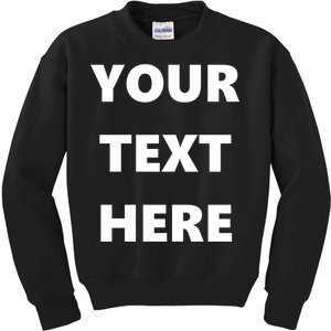 Custom Personalized Text Family Matching Kids Sweatshirt