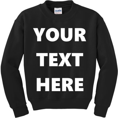 Custom Personalized Text Family Matching Kids Sweatshirt