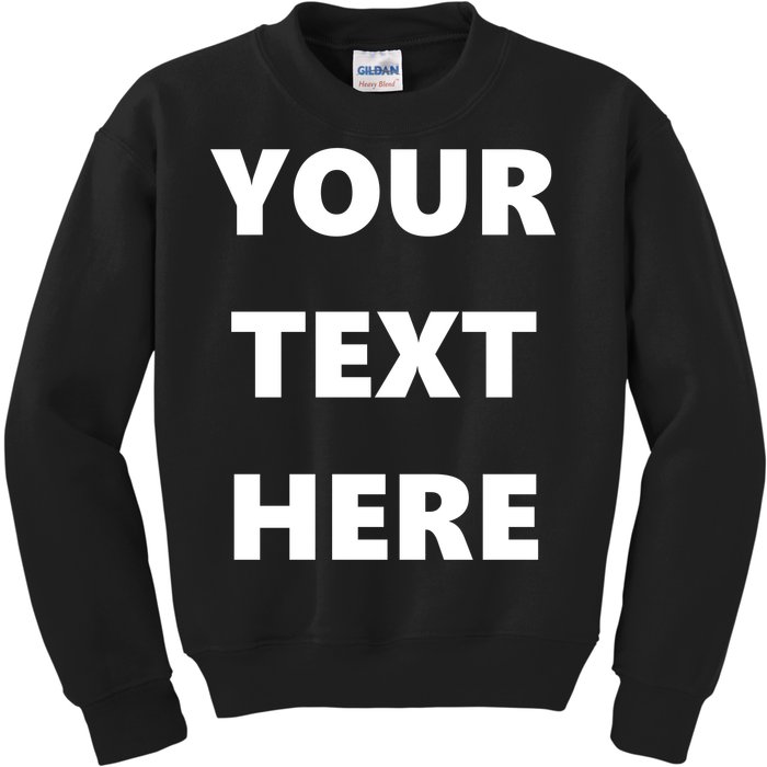 Custom Personalized Text Family Matching Kids Sweatshirt