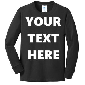 Custom Personalized Text Family Matching Kids Long Sleeve Shirt