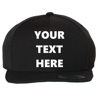 Custom Personalized Text Family Matching Wool Snapback Cap