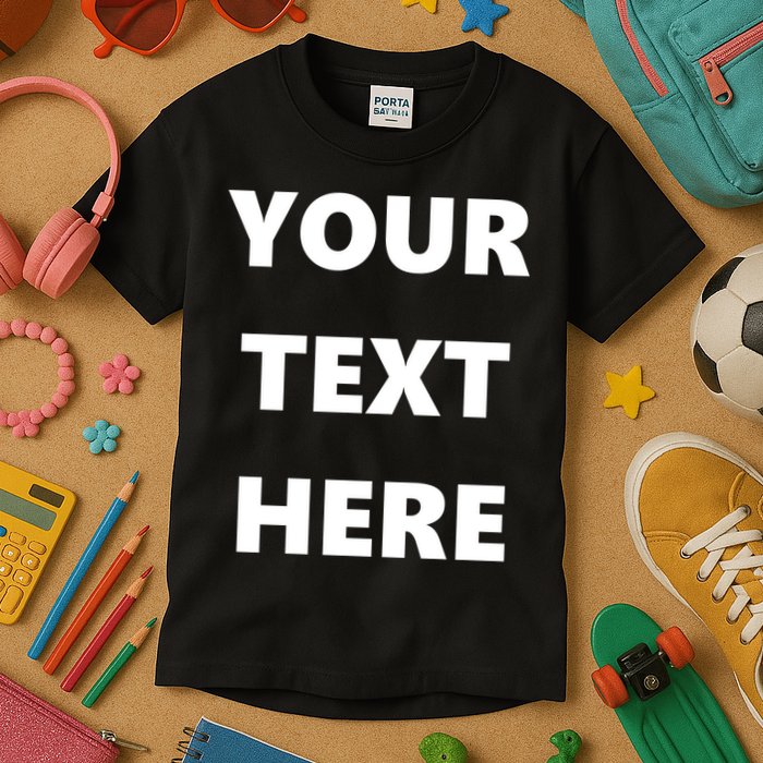 Custom Personalized Text Family Matching Kids T-Shirt