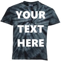 Custom Personalized Text Family Matching Kids Tie-Dye T-Shirt