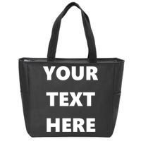 Custom Personalized Text Family Matching Zip Tote Bag