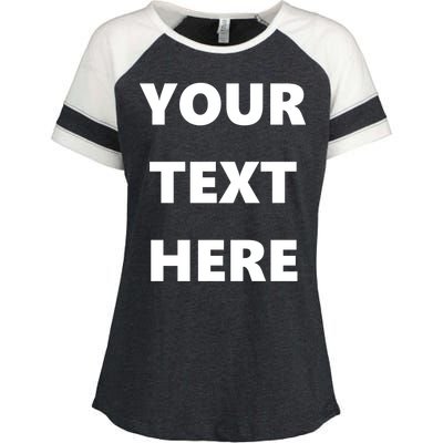 Custom Personalized Text Family Matching Enza Ladies Jersey Colorblock Tee