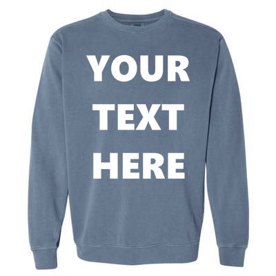 Custom Personalized Text Family Matching Garment-Dyed Sweatshirt