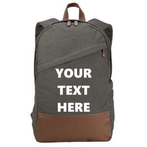 Custom Personalized Text Family Matching Cotton Canvas Backpack