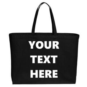 Custom Personalized Text Family Matching Cotton Canvas Jumbo Tote