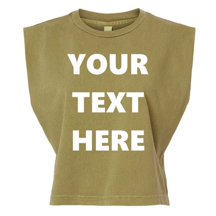Custom Personalized Text Family Matching Garment-Dyed Women's Muscle Tee