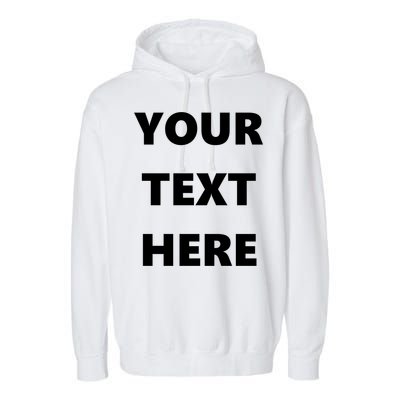 Custom Personalized Text Family Matching Garment-Dyed Fleece Hoodie