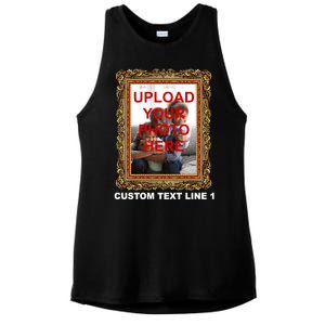 Custom Picture Frame Personalized Text And Photo Ladies PosiCharge Tri-Blend Wicking Tank