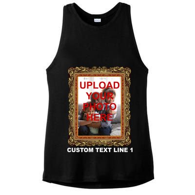 Custom Picture Frame Personalized Text And Photo Ladies PosiCharge Tri-Blend Wicking Tank