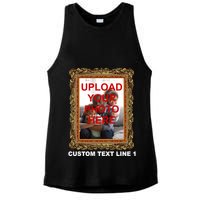 Custom Picture Frame Personalized Text And Photo Ladies PosiCharge Tri-Blend Wicking Tank
