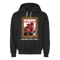 Custom Picture Frame Personalized Text And Photo Garment-Dyed Fleece Hoodie