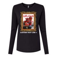 Custom Picture Frame Personalized Text And Photo Womens Cotton Relaxed Long Sleeve T-Shirt