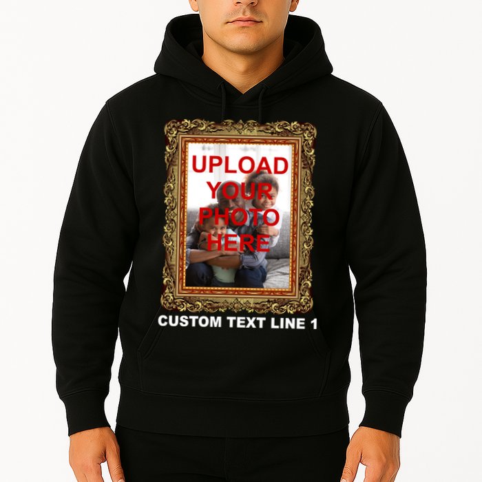 Custom Picture Frame Personalized Text And Photo Hoodie